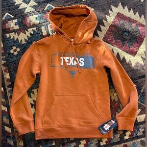 NWT Texas Longhorns men’s size small pullover hoodie, TEXAS Orange
